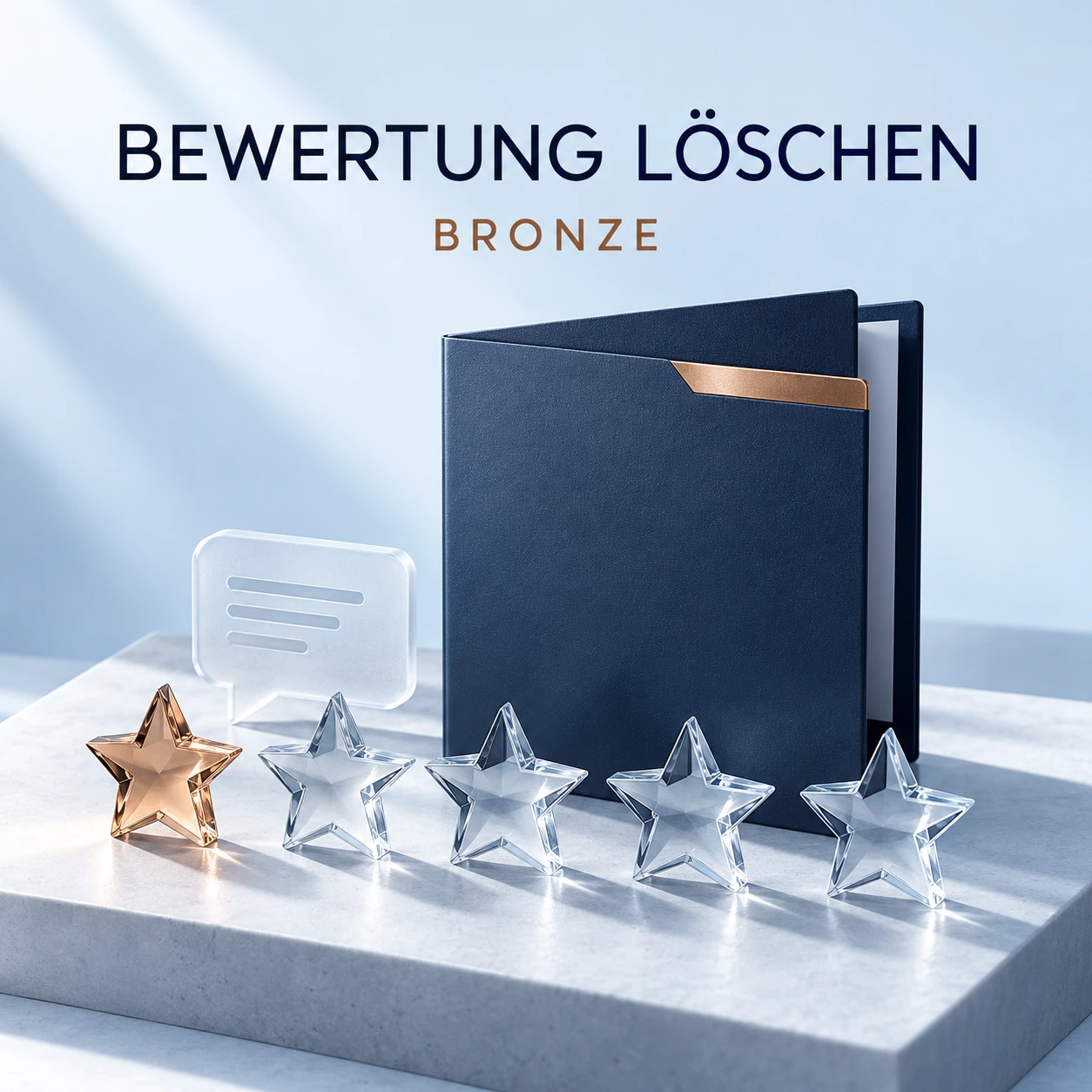 Symbolisches Produktmotiv: Google Bewertung löschen BRONZE