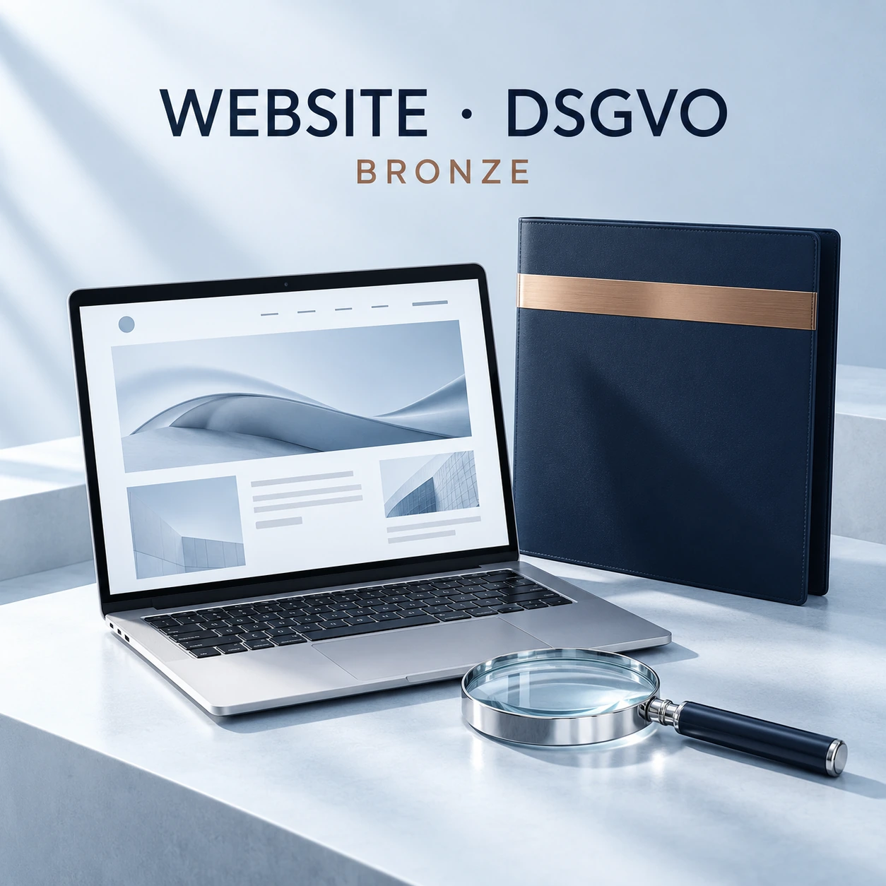 Symbolisches Produktmotiv: Prüfung Webseite auf DSGVO Compliance BRONZE