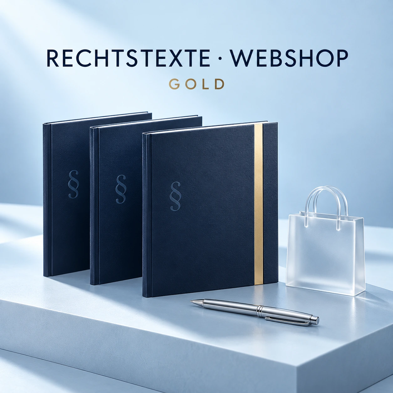 Symbolisches Produktmotiv: Rechtstexte Webshop GOLD