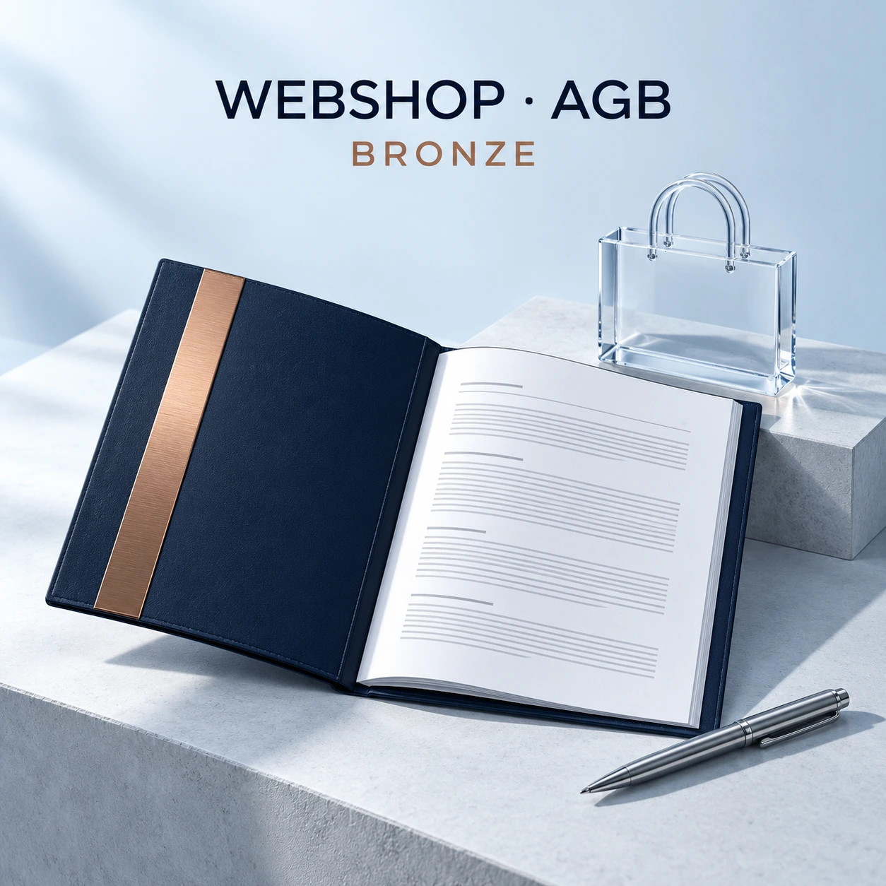 Symbolisches Produktmotiv: Webshop AGB BRONZE