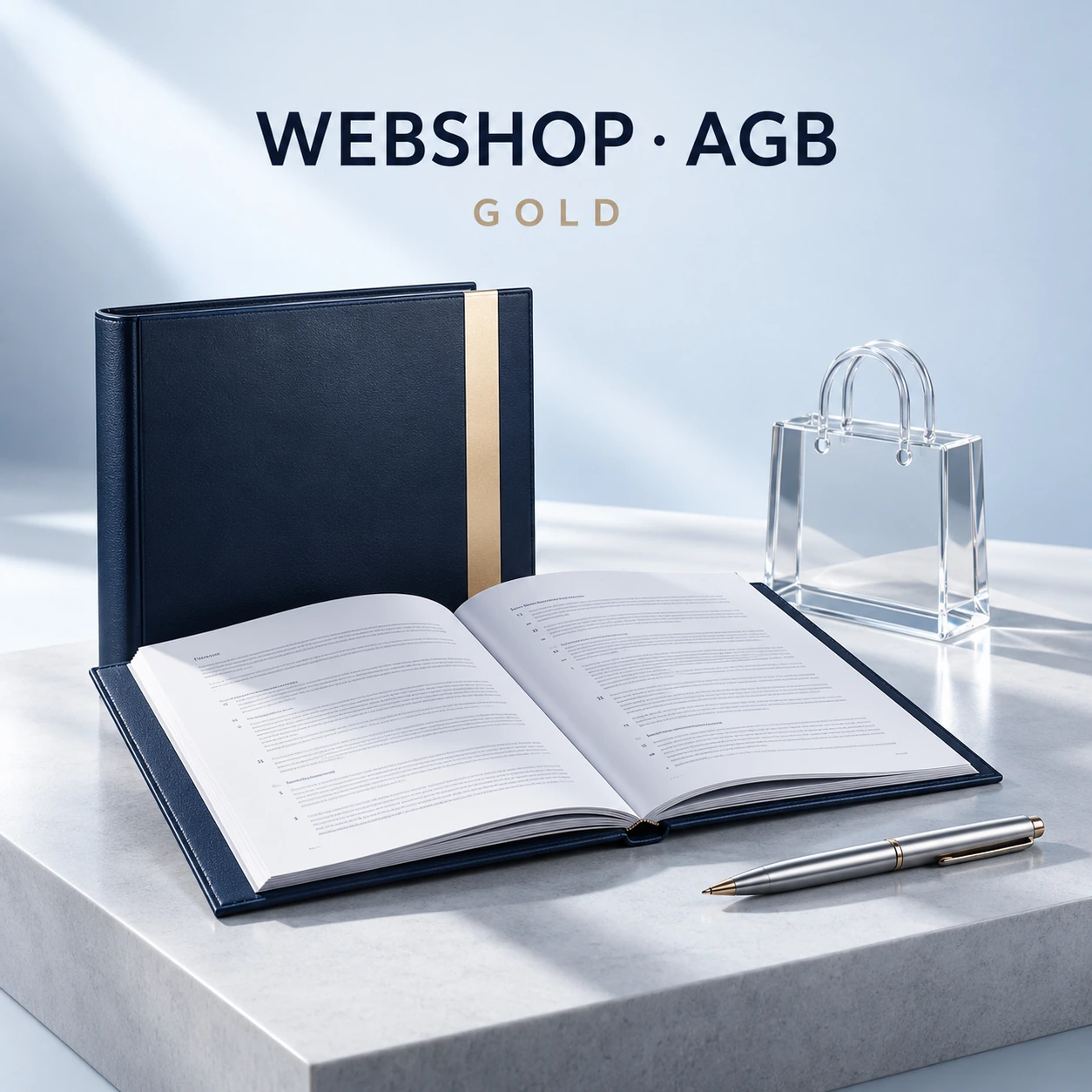 Symbolisches Produktmotiv: Webshop AGB GOLD